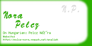 nora pelcz business card